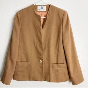 VTG JH Collection Tan Color Blazer 2P